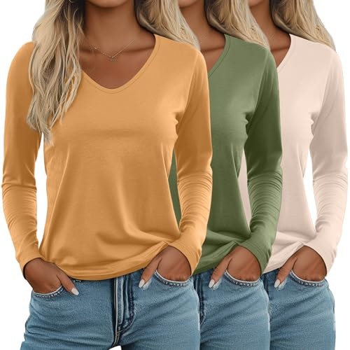 Ficerd Women's Long Sleeve T-Shirt 3-Pack: $33.14 Ficerd Women's Long Sleeve T-Shirt 3-Pack: $33.14