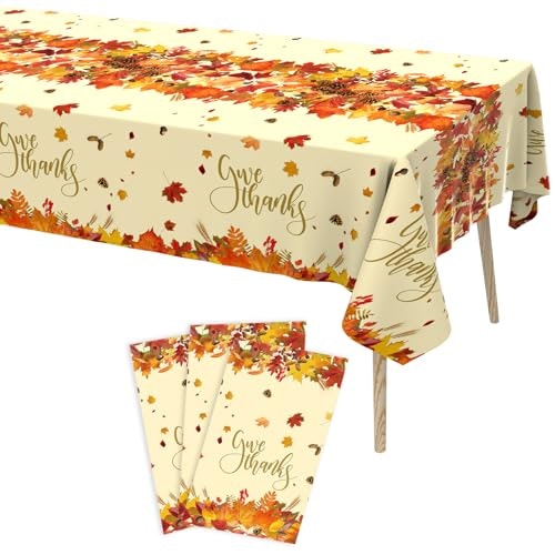 Tbsone Thanksgiving Disposable Plastic Tablecloth 3-Pack: $10.19 Tbsone Thanksgiving Disposable Plastic Tablecloth 3-Pack: $10.19