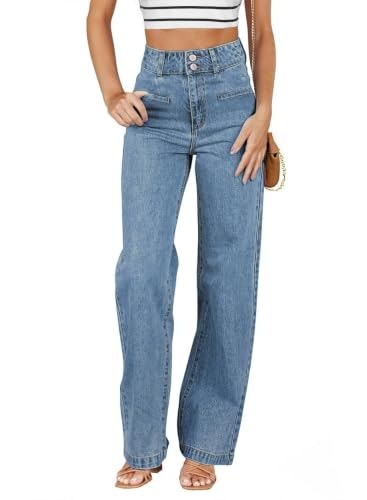 Sidefeel Women's High-Waisted Wide-Leg Jeans: $31.18 Sidefeel Women's High-Waisted Wide-Leg Jeans: $31.18