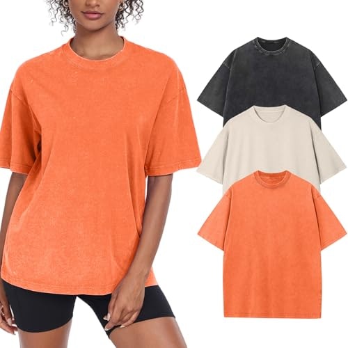 Women's Oversized Acid Wash Cotton T-Shirt: $33.14 Women's Oversized Acid Wash Cotton T-Shirt: $33.14
