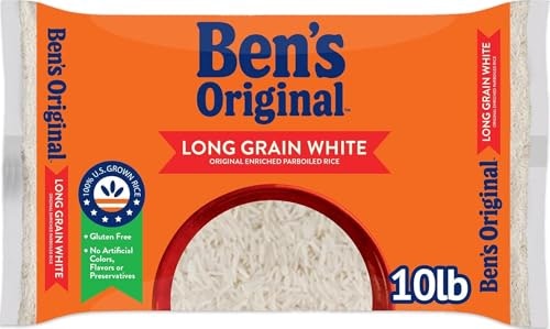 Ben's Original Enriched Long Grain Parboiled White Rice 10lb Bag: $8.32