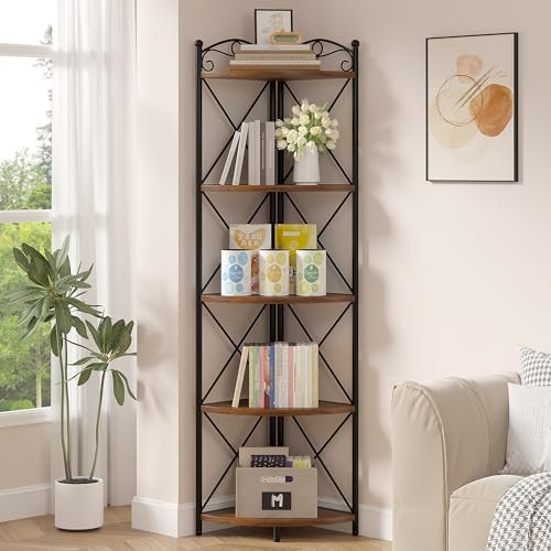 Vecelo 5-Tier 55.2-Inch Corner Shelf Stand: $34.79 Vecelo 5-Tier 55.2-Inch Corner Shelf Stand: $34.79