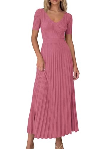 Prettygarden Women's Summer Midi Pleated Sweater Dress: $33.99