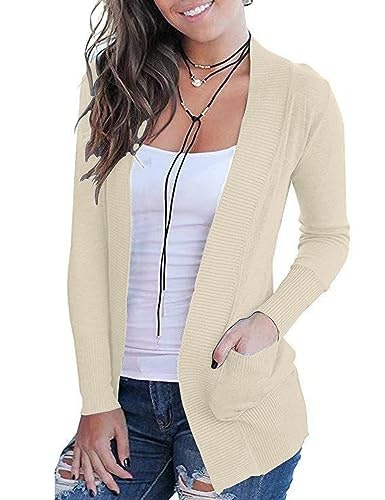 Voianlimo Women's Open Front Long Sleeve Cardigan: $25.24 Voianlimo Women's Open Front Long Sleeve Cardigan: $25.24
