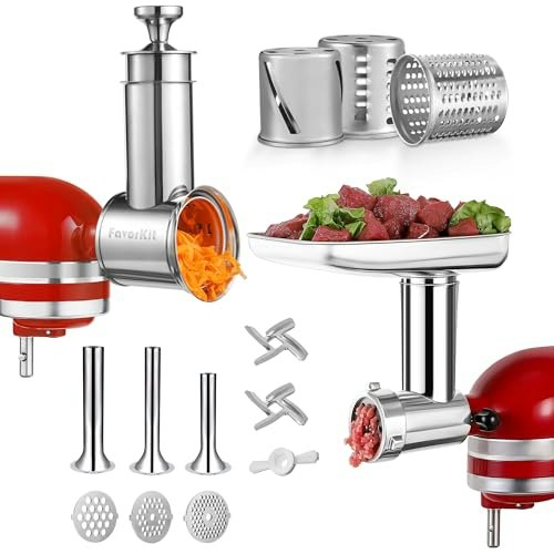 Meat Grinder and Slicer Shredder Attachment Set for KitchenAid Mixers: $95.99 Meat Grinder and Slicer Shredder Attachment Set for KitchenAid Mixers: $95.99
