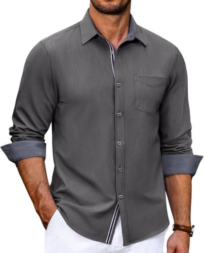 Coofandy Men's Long Sleeve Casual Button-Down Shirt: $19.98 Coofandy Men's Long Sleeve Casual Button-Down Shirt: $19.98