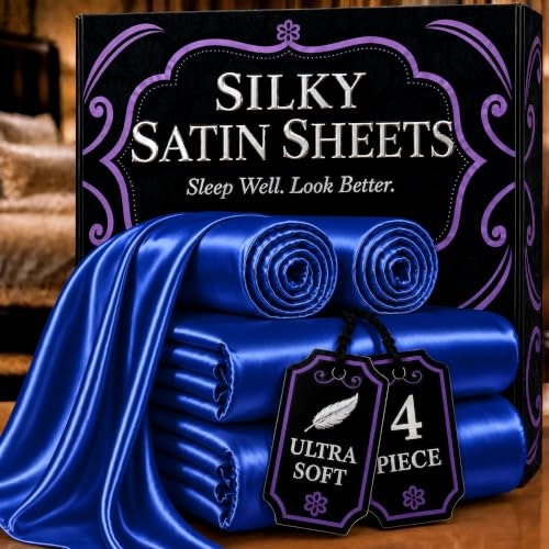 Decolure Twin Satin Bed Sheet 4-Piece Set: $25.16 Decolure Twin Satin Bed Sheet 4-Piece Set: $25.16