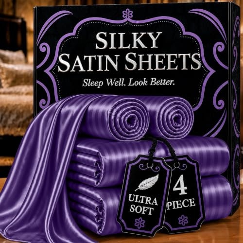 Decolure Satin Twin 4-Piece Bed Sheet Set: $23.76 Decolure Satin Twin 4-Piece Bed Sheet Set: $23.76