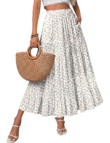 Zeagoo High-Waisted Floral Maxi Skirt: $29.98 Zeagoo High-Waisted Floral Maxi Skirt: $29.98
