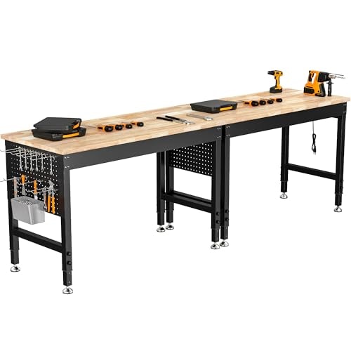 96-Inch Adjustable Heavy-Duty Workbench: $229.98 96-Inch Adjustable Heavy-Duty Workbench: $229.98