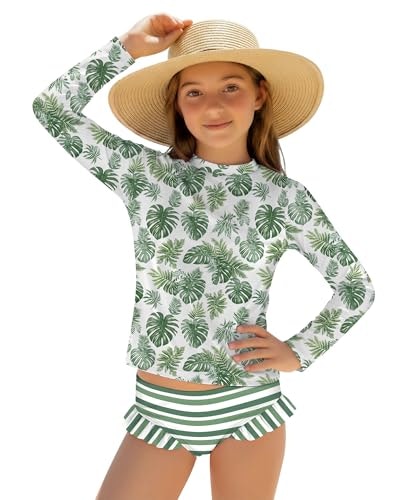 Xaatren Girls' 2-Piece Rash Guard Swimsuit Set: $14.98 Xaatren Girls' 2-Piece Rash Guard Swimsuit Set: $14.98