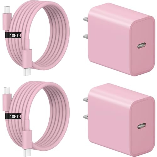 20W USB-C Wall Charger and 10-Foot Cable 2-Pack: $22.50 20W USB-C Wall Charger and 10-Foot Cable 2-Pack: $22.50