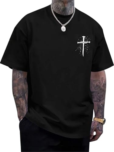 Eatbook Men's Vintage Jesus Cross Graphic T-Shirt: $8.49 Eatbook Men's Vintage Jesus Cross Graphic T-Shirt: $8.49