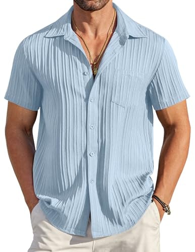 Coofandy Men's Textured Linen Short Sleeve Button Down Shirt: $18.02 Coofandy Men's Textured Linen Short Sleeve Button Down Shirt: $18.02