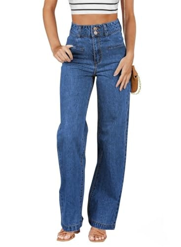 Sidefeel Women's High-Waisted Stretchy Wide-Leg Jeans: $28.04 Sidefeel Women's High-Waisted Stretchy Wide-Leg Jeans: $28.04