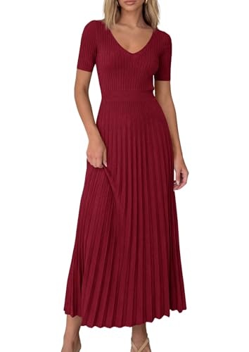 Prettygarden Women's Summer Pleated Midi Sweater Dress: $37.59 Prettygarden Women's Summer Pleated Midi Sweater Dress: $37.59