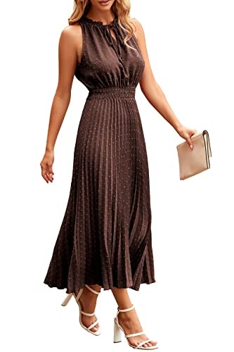 Prettygarden Women's V-Neck Swiss Dot Midi Dress: $42.39 Prettygarden Women's V-Neck Swiss Dot Midi Dress: $42.39