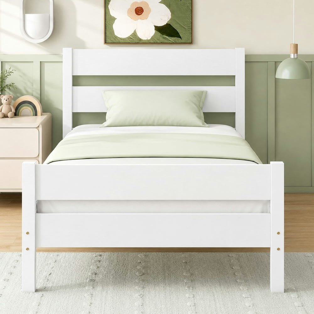 Paproos Twin Solid Wood Platform Bed Frame: $85.31 Paproos Twin Solid Wood Platform Bed Frame: $85.31