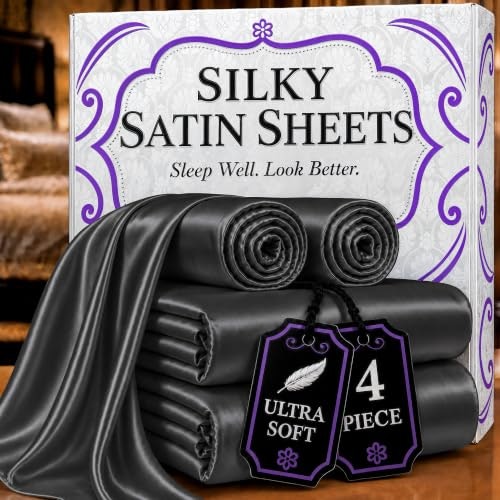 Decolure Satin Twin Bed Sheet 4-Piece Set: $25.16 Decolure Satin Twin Bed Sheet 4-Piece Set: $25.16