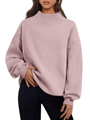Trendy Queen Women's Mock Neck Oversized Pullover Sweatshirt: $29.99 Trendy Queen Women's Mock Neck Oversized Pullover Sweatshirt: $29.99