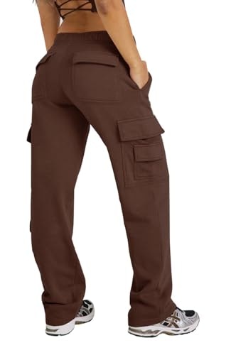 Waitfairy Women's Fleece Wide Leg Cargo Sweatpants: $29.99 Waitfairy Women's Fleece Wide Leg Cargo Sweatpants: $29.99