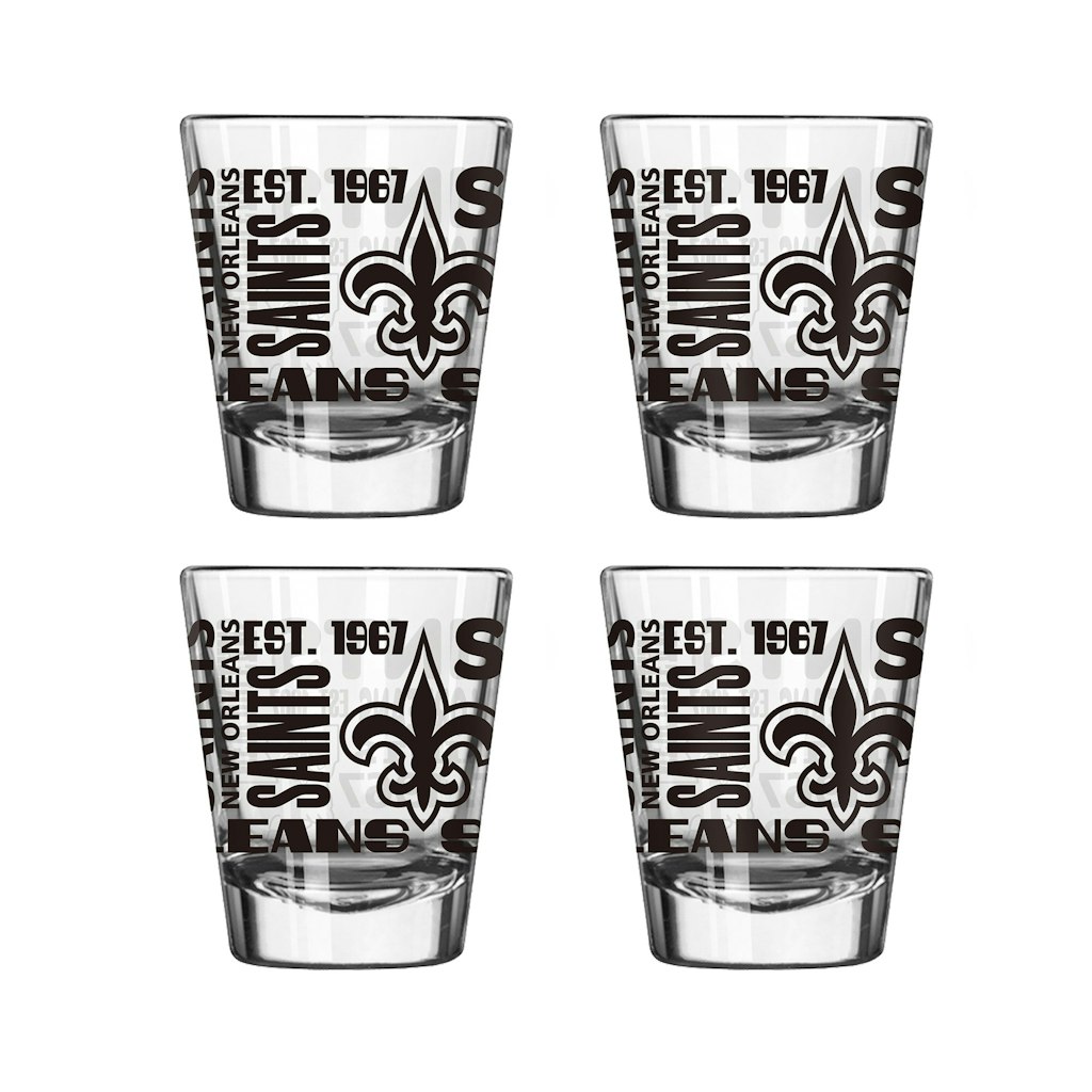 New Orleans Saints 2-oz. Shot Glass 4-Pack: $29.99 New Orleans Saints 2-oz. Shot Glass 4-Pack: $29.99