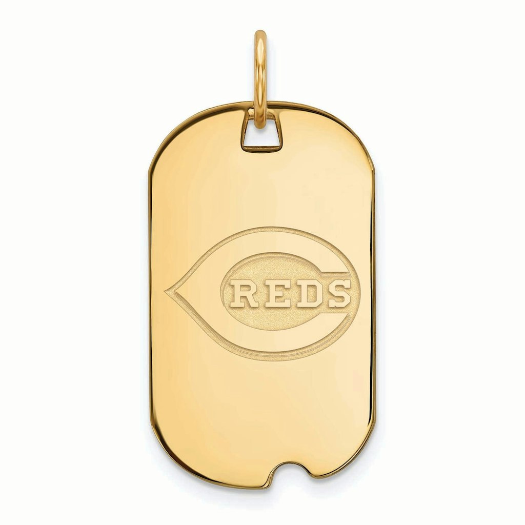 Women's Cincinnati Reds Gold-Plated Dog Tag Necklace: $179.99 Women's Cincinnati Reds Gold-Plated Dog Tag Necklace: $179.99