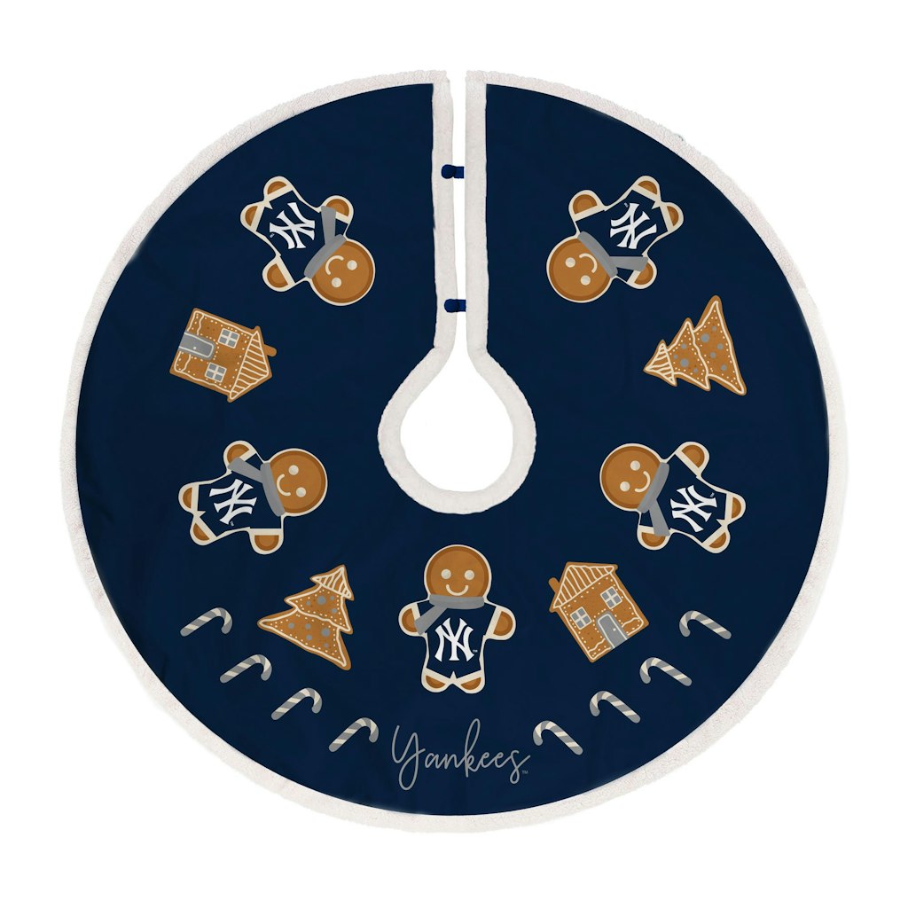 New York Yankees Gingerbread Tree Skirt: $34.99