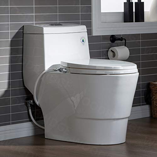 Woodbridge Dual Flush Elongated Toilet with Bidet Seat: $403.66