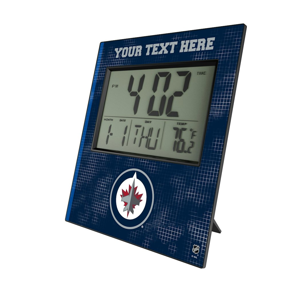 Keyscaper Winnipeg Jets Personalized Digital Desk Clock: $59.99 Keyscaper Winnipeg Jets Personalized Digital Desk Clock: $59.99