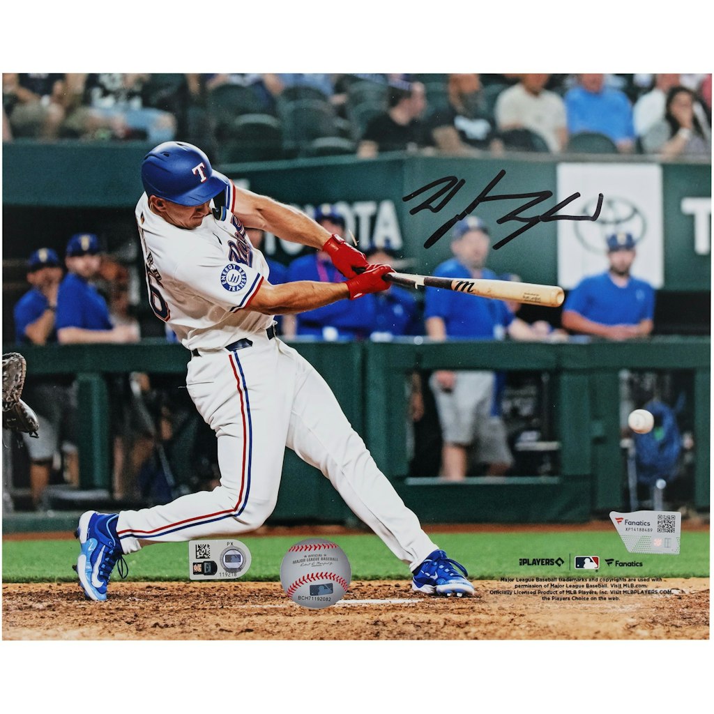Wyatt Langford Autographed 8" x 10" Debut Hitting Photograph: $109.99 Wyatt Langford Autographed 8" x 10" Debut Hitting Photograph: $109.99