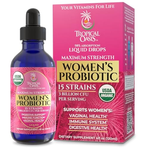 USDA Organic Liquid Probiotic for Women 40-Serving Bottle: $21.01