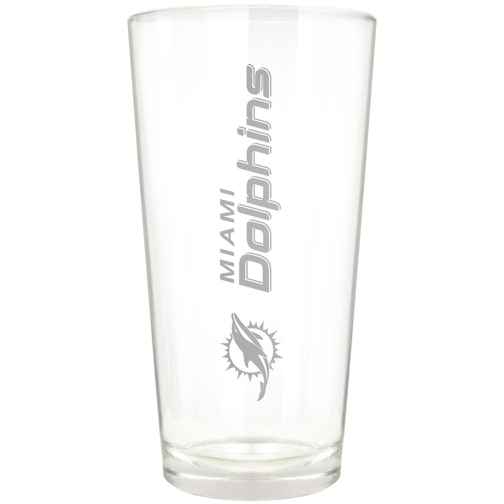 Miami Dolphins 16oz. Etched Pint Glass: $22.99 Miami Dolphins 16oz. Etched Pint Glass: $22.99