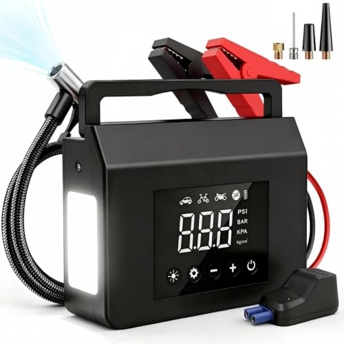 150-PSI Tire Inflator and Portable Car Battery Jump Starter: $54.98 150-PSI Tire Inflator and Portable Car Battery Jump Starter: $54.98