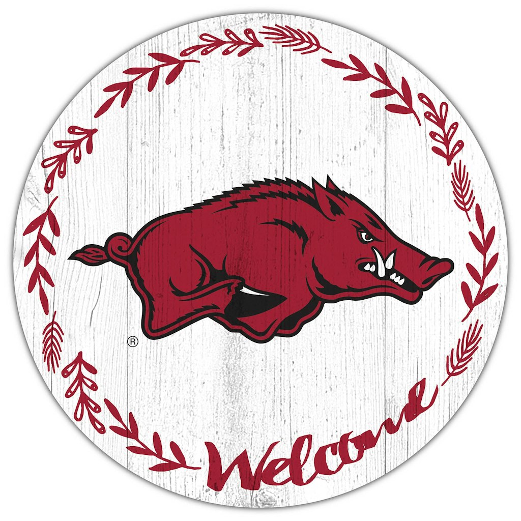 Arkansas Razorbacks 12-Inch Welcome Circle Sign: $20.99