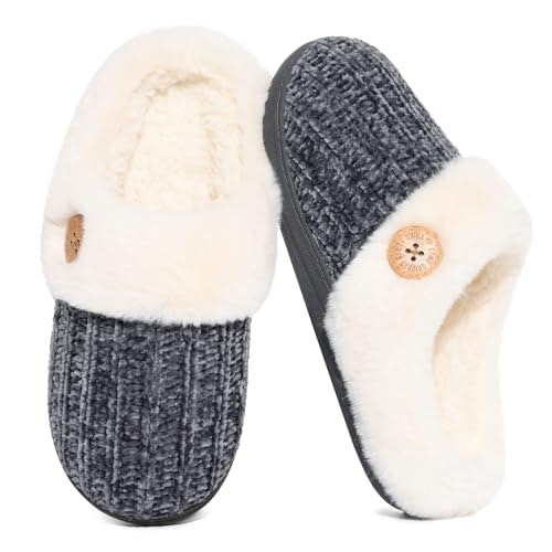 Evshine Women's Chenille Knit Fuzzy Memory Foam Slippers: $20.97 Evshine Women's Chenille Knit Fuzzy Memory Foam Slippers: $20.97