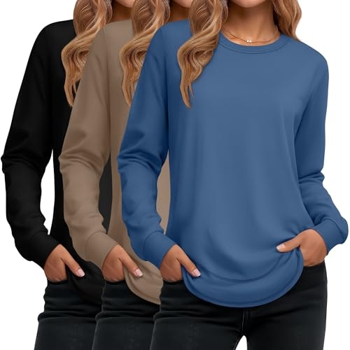 Ficerd Women's Long Sleeve Shirt 3-Pack: $33.99 Ficerd Women's Long Sleeve Shirt 3-Pack: $33.99