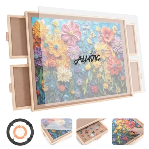 All4jig 1,500-Piece Rotating Wooden Puzzle Table: $59.49 All4jig 1,500-Piece Rotating Wooden Puzzle Table: $59.49