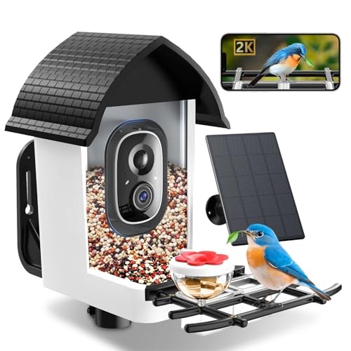 Smart Bird Feeder with Solar-Powered 2K Camera: $51.49 Smart Bird Feeder with Solar-Powered 2K Camera: $51.49