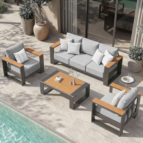 ComfCove 4-Piece Aluminum Patio Furniture Set: $1,189.99 ComfCove 4-Piece Aluminum Patio Furniture Set: $1,189.99