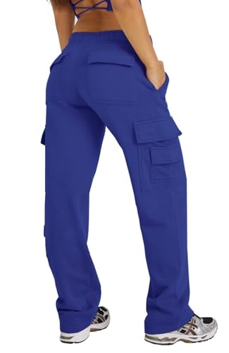 Waitfairy Women's Wide-Leg Fleece Cargo Sweatpants: $29.99 Waitfairy Women's Wide-Leg Fleece Cargo Sweatpants: $29.99