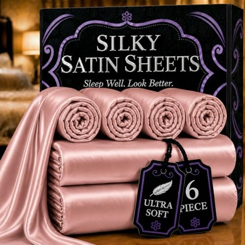 Decolure Full Size 6-Piece Satin Bed Sheet Set: $25.46 Decolure Full Size 6-Piece Satin Bed Sheet Set: $25.46