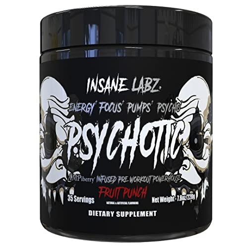 Insane Labz Psychotic Black Mid-Stimulant Pre-Workout Powder 35-Serving Tub: $14.95 Insane Labz Psychotic Black Mid-Stimulant Pre-Workout Powder 35-Serving Tub: $14.95
