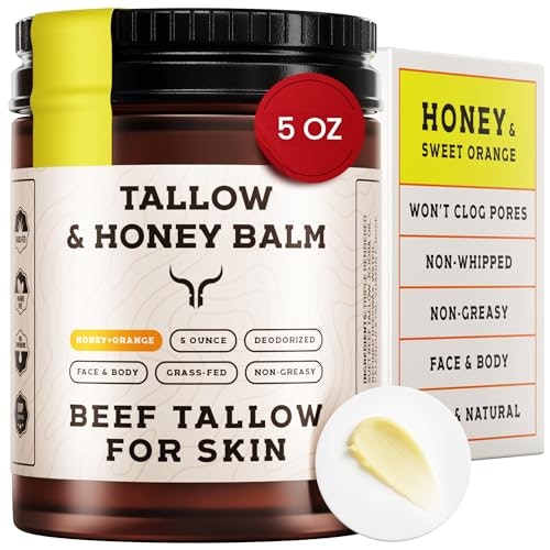 Grass Fed Beef Tallow and Honey Face Balm: $9.99 Grass Fed Beef Tallow and Honey Face Balm: $9.99