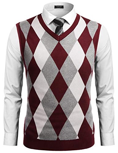 Coofandy Men's Slim Fit V-Neck Knit Sweater Vest: $19.98 Coofandy Men's Slim Fit V-Neck Knit Sweater Vest: $19.98