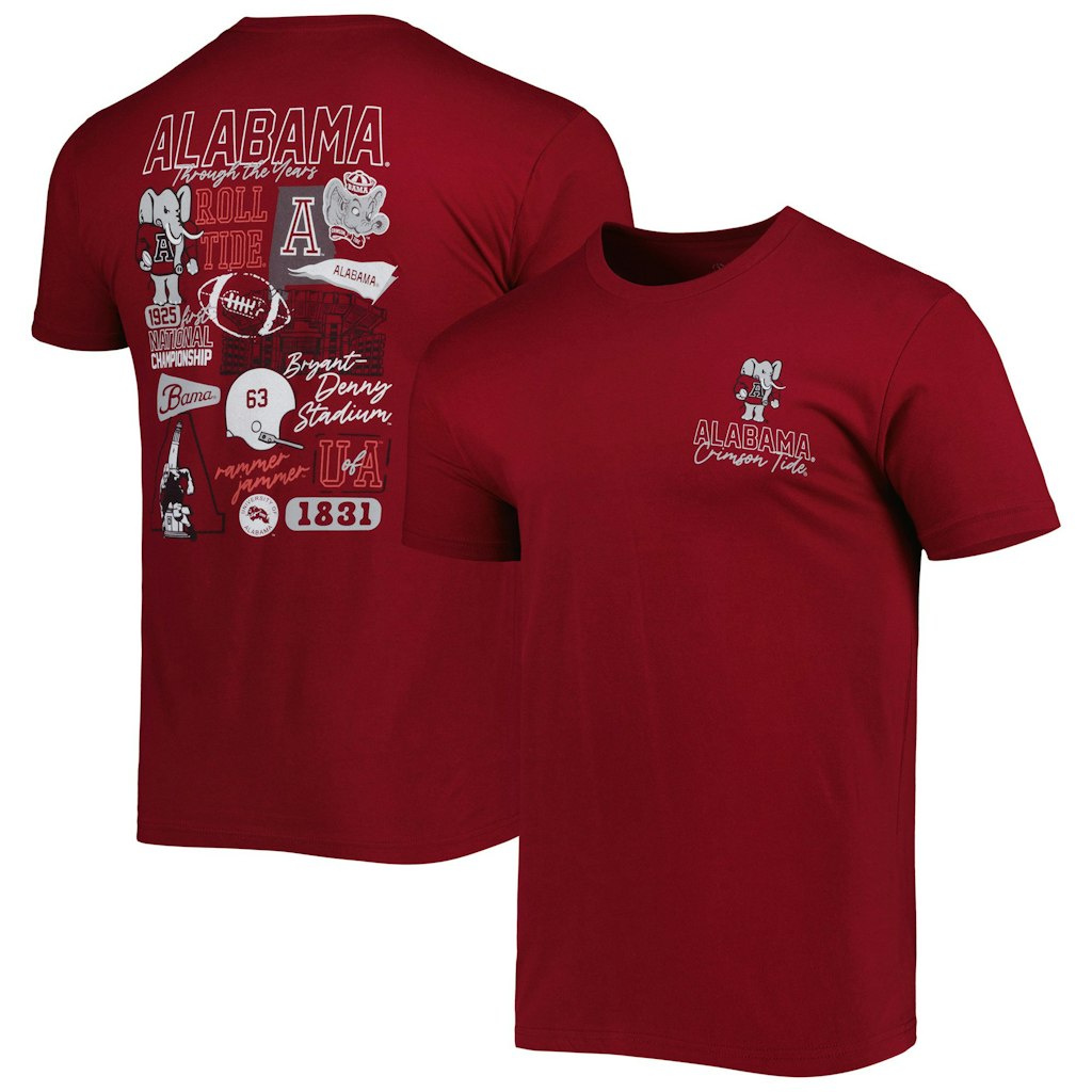 Alabama Crimson Tide Vintage Through the Years T-Shirt: $43.99 Alabama Crimson Tide Vintage Through the Years T-Shirt: $43.99