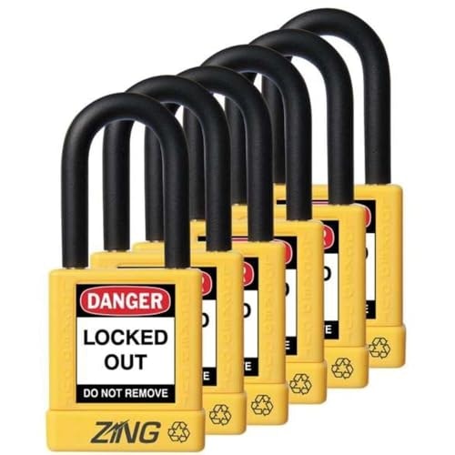 Yellow Aluminum Keyed Alike Lockout Padlock 6-Pack: $25.76 Yellow Aluminum Keyed Alike Lockout Padlock 6-Pack: $25.76