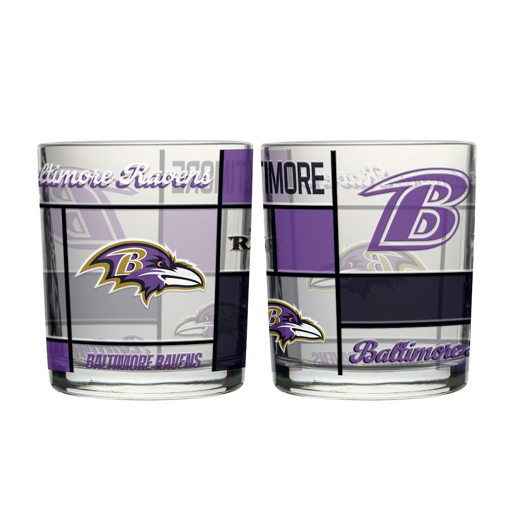 Baltimore Ravens 12oz. Quilted Rocks Glass 2-Pack: $44.99 Baltimore Ravens 12oz. Quilted Rocks Glass 2-Pack: $44.99