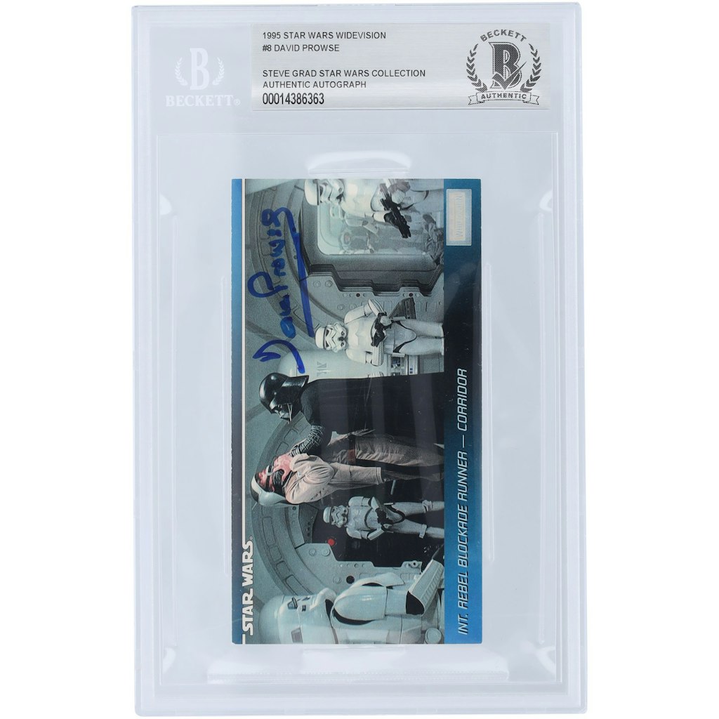 David Prowse Autographed 1995 Topps Star Wars Empire Strikes Back Widevision Card: $379.99 David Prowse Autographed 1995 Topps Star Wars Empire Strikes Back Widevision Card: $379.99