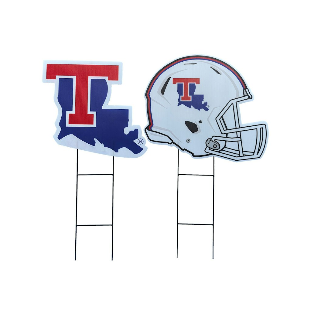 Louisiana Tech Bulldogs Logo and Helmet Yard Sign Set: $34.99